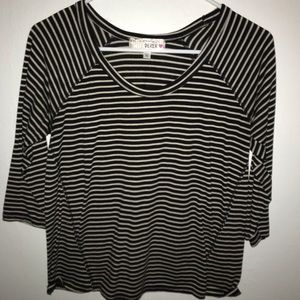Striped 3/4 Length Top
